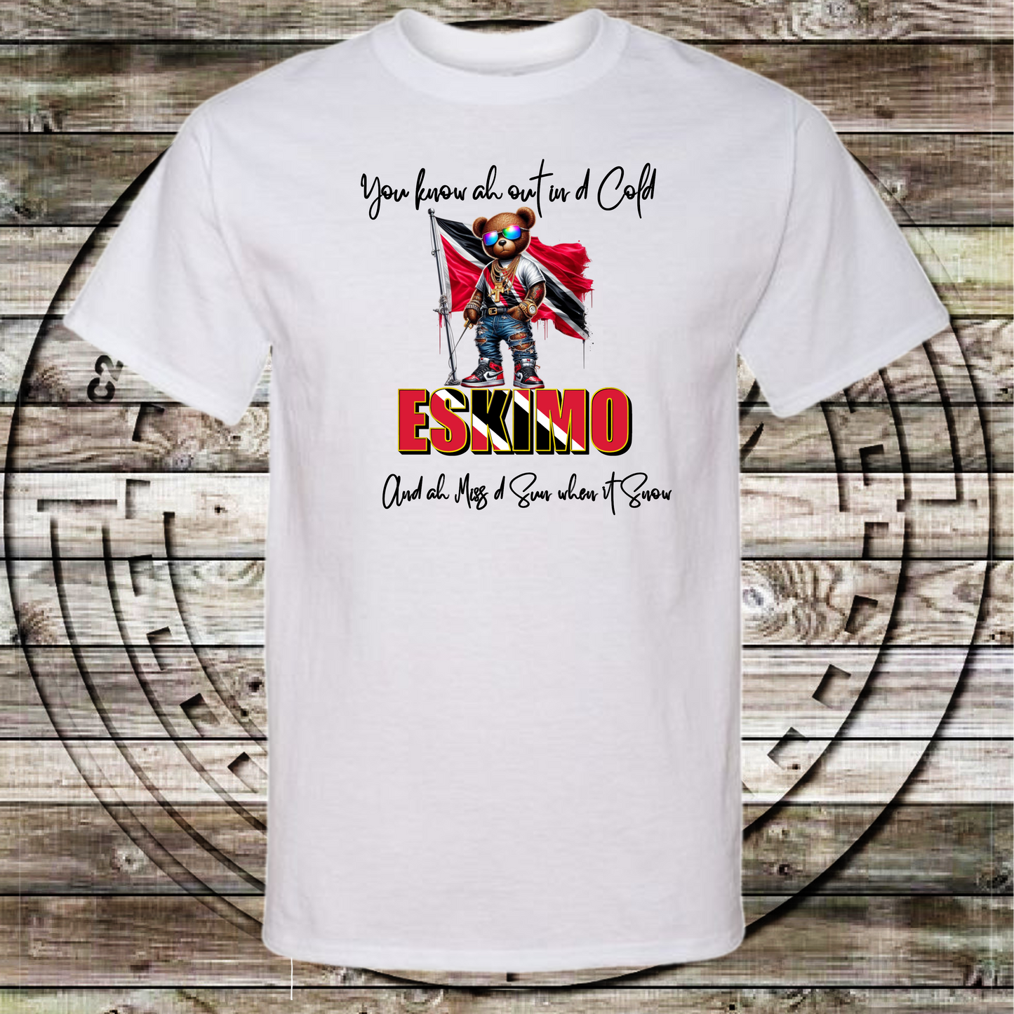 "Eskimo" Soca Lyric T-Shirt - Trinidad Teddy Bear Design