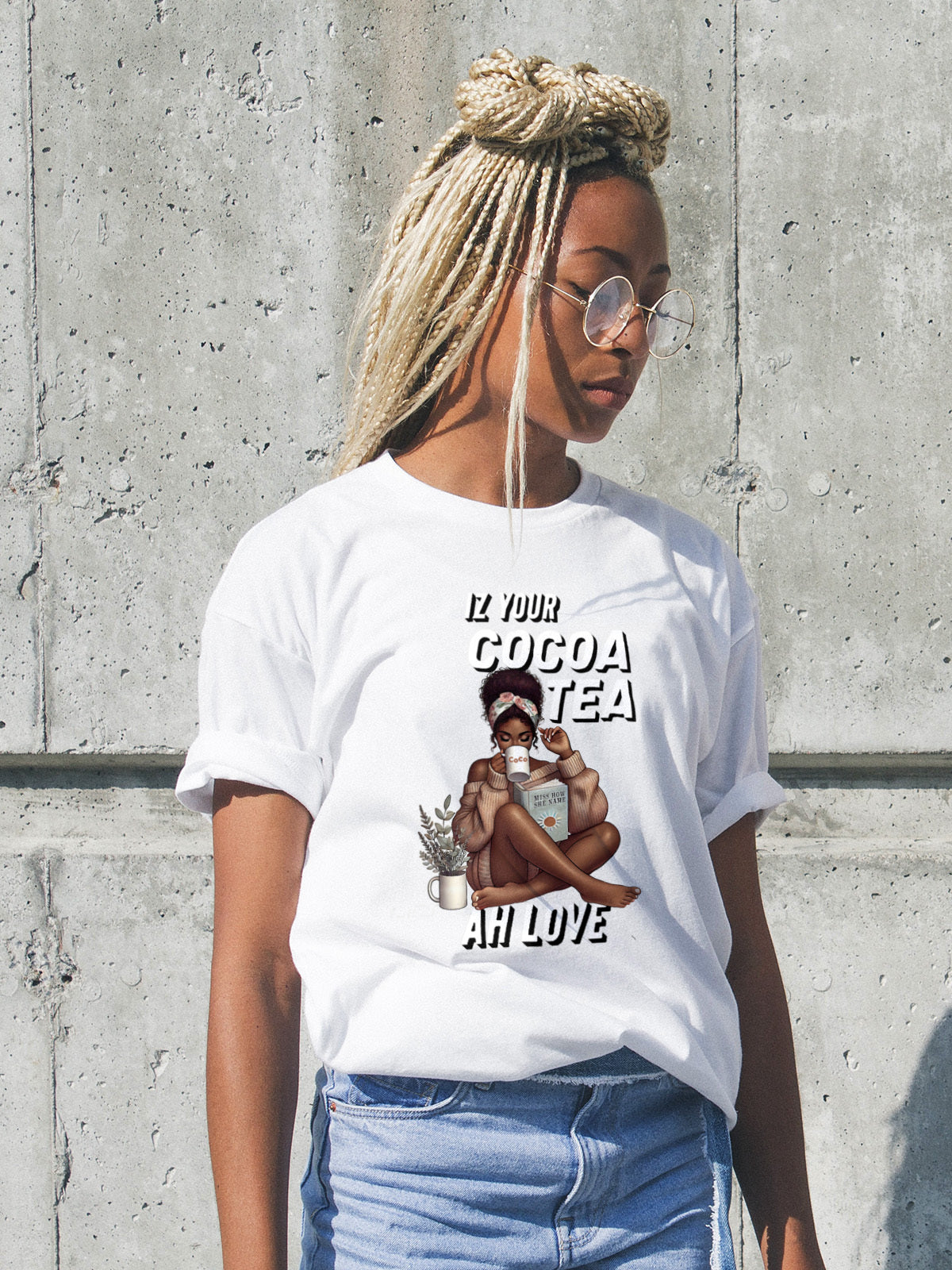 "Iz Your Cocoa Tea Ah Love" Short sleeve T-Shirt
