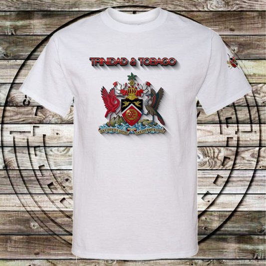 Trinidad and Tobago Coat of Arms with Steel Pan.