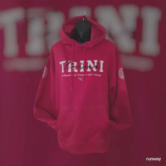 TRINI The Republic of Trinidad and Tobago Pullover Hoodie: Radiant Red Edition